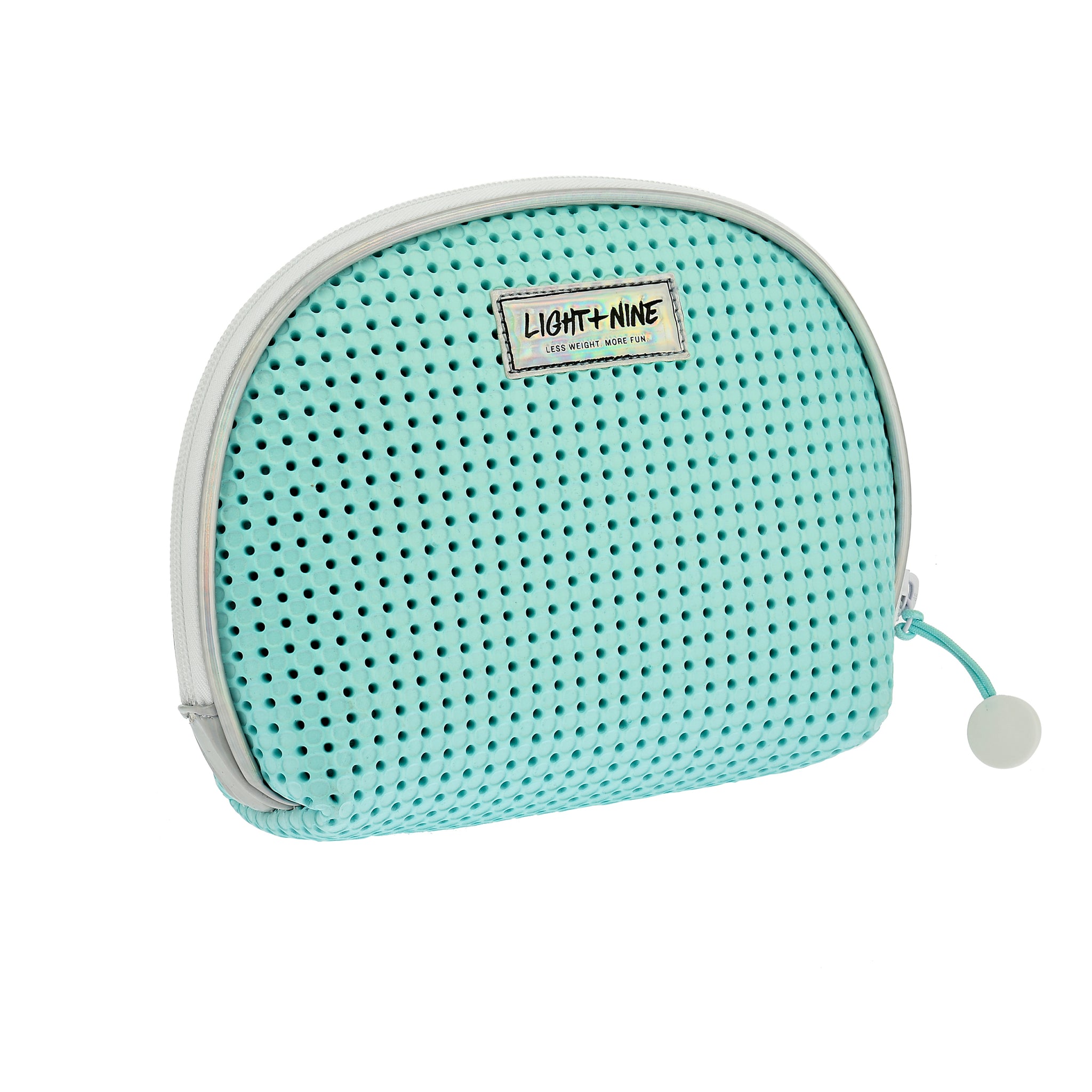 back view of EVA / Silicone Cosmetic Bag Turq Green