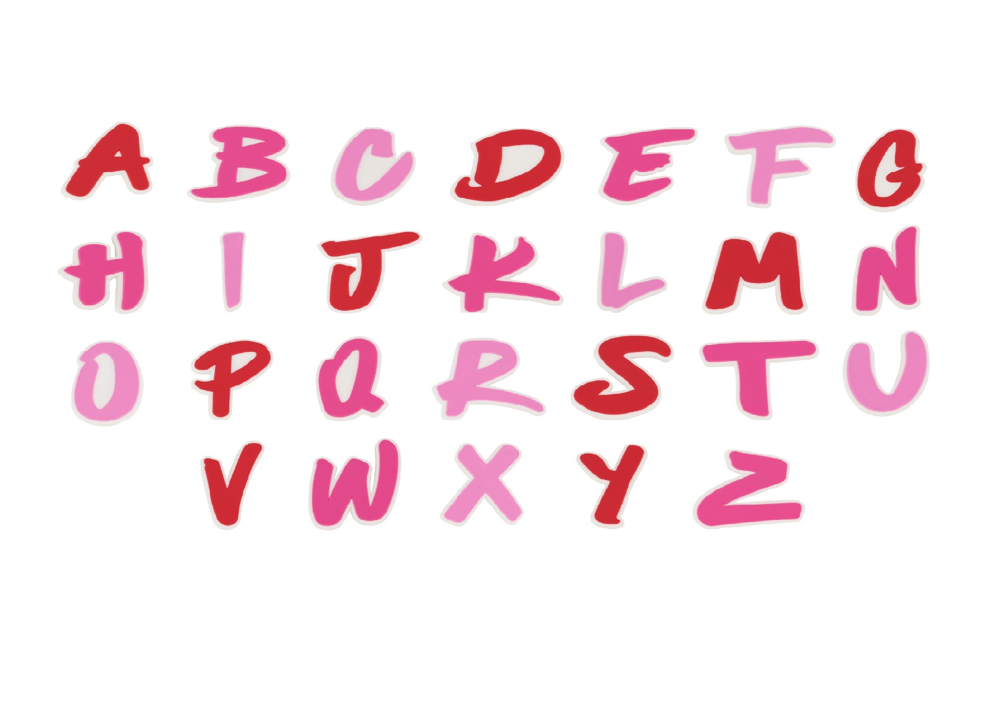DIY Nimix Alphabets Pink/Red / MEDIUM